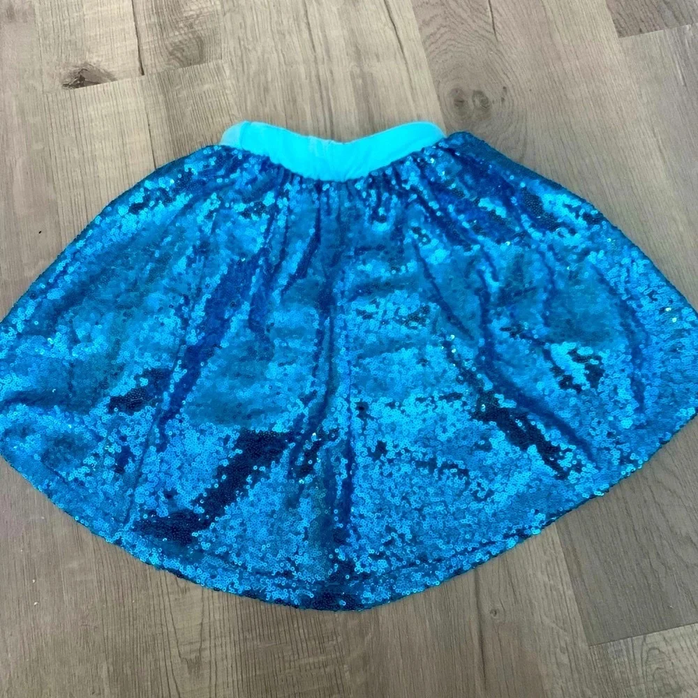 Girls Frozen ruffle shirt with sequin skirt